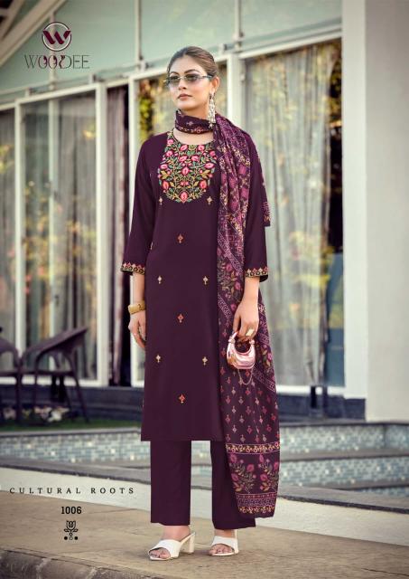 Woodee rutvi 3pcs kurtis wholesale